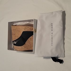 Veronica Beard Dali Woven Wedges, Black